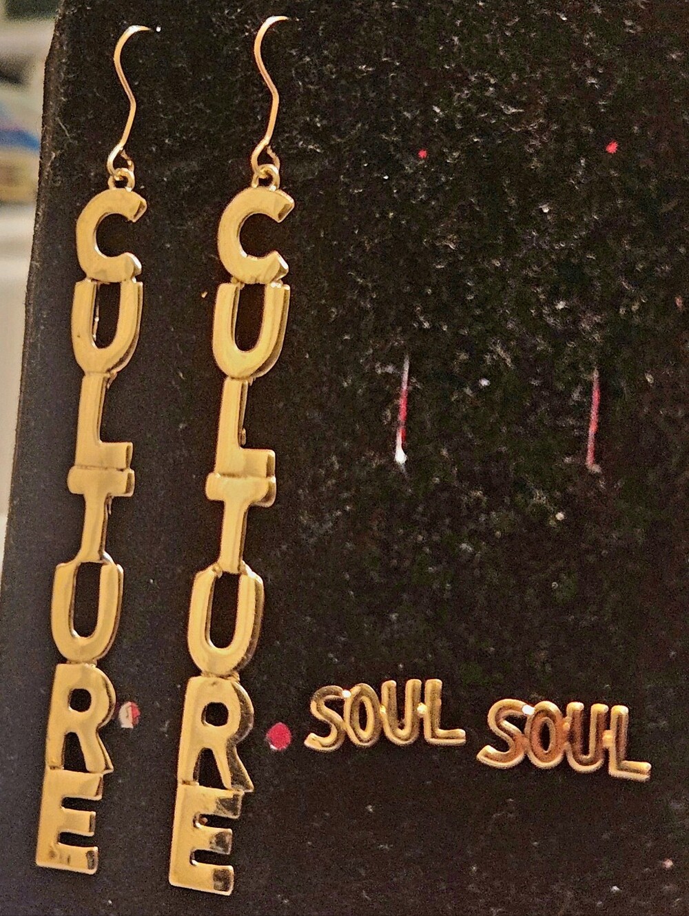Set of Gold Statements Earrings
